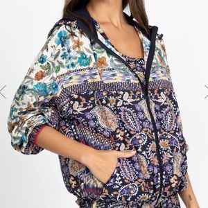 JOHNNY WAS Betzy Zip Up Windbreaker Jacket